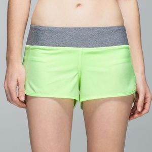 Lululemon Speed Short in Clear Mint and Slate